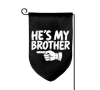 Drapeau de jardin « C'est mon frère » 30 x 45 cm, double face, pour décoration extérieure (cour, jardin, mur).