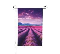 Drapeau de jardin champs de lavande 30,5 x 45,7 cm pour printemps, été, automne, hiver, drapeaux saisonniers double face, bannière d'extérieur et d'intérieur pour décoration de maison