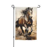 Drapeau de jardin cheval occidental 30,5 x 45,7 cm. Décoration extérieure lumineuse double face apporte un peu de plaisir à votre jardin.