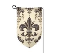 Drapeau de jardin chevalier fleur de lys et armoiries - 30,5 x 45,7 cm - Double face coloré - Drapeau de bienvenue pour maison, festival, cour - Pour terrasse, pelouse, décoration extérieure