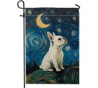Drapeau De Jardin Chiens Français Chien De Nuit Garden Flag Couleurs Vives Pride Flag Amusante Drapeaus Décoratif Pour Pavillon Patio Pelouse 30X45Cm