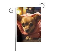 Drapeau de jardin Chihuahua déprimé - 30,5 x 45,7 cm - Double face - Vertical - Ne se décolore pas - Pour maison de ferme, cour, décoration extérieure