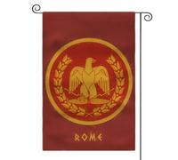 Drapeau de jardin civilisation de l'âge classique - Bannière de culture totem double face 30,5 x 45,7 cm pour décoration extérieure (Rome)