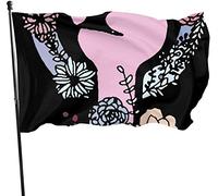 Drapeau de jardin Clip Art fleurs de combat saisonnier, drapeau de démonstration 3 x 5 pieds décorations pour la maison en plein air