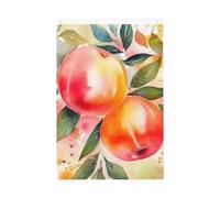 Drapeau de jardin coloré avec motif aquarelle pêche - 61 x 91 cm - Ne se décolore pas - Double face - Bannière d'extérieur pour cour, porche, pelouse