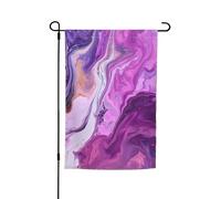 Drapeau de jardin coloré en marbre violet 30,5 x 45,7 cm - Printemps, été, automne, hiver - Drapeaux saisonniers double face - Bannière d'extérieur et d'intérieur pour décoration de maison