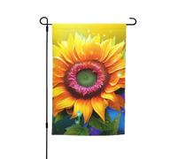 Drapeau de jardin coloré tournesol 30,5 x 45,7 cm double face printemps été décoratif bannière drapeau de cour petit drapeau saisonnier vacances décoration extérieure