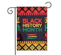 Drapeau de jardin commémoratif du Mois de l'histoire des Noirs américains (12 x 18 pouces, double face) - Décoration pour jardin ou maison