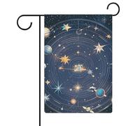 Drapeau de jardin constellations galaxies cosmiques 47,7 x 32,6 cm, drapeaux d'été double face, drapeaux d'extérieur pour ferme, décoration de cour saisonnière