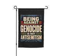 Drapeau de jardin « Contre le génocide et l’antisémitisme » pour l’extérieur, 30 x 45 cm, double face, décoration pour cour.