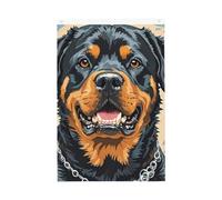 Drapeau de jardin « Cool Rottweiler » - Motif chien - 61 x 91 cm - Ne se décolore pas - Double face - Bannière d'extérieur pour cour, porche, pelouse