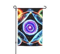 Drapeau de jardin Cosmic Stars 30,5 x 45,7 cm. Décoration extérieure lumineuse double face apporte un peu de plaisir à votre jardin.