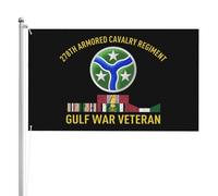Drapeau De Jardin Couleurs Vives Drapeaux 278E Régiment De Cavalerie Blindée, Vétéran De La Guerre Du Golfe Personnalisé Bannière Extérieure Pour Maison Fête Événements 90X150Cm