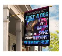 Drapeau De Jardin Coupe-Vent Et Étancheune Drapeaux De Pirate Supérieure Drapeaux De Vacances Décoration Pour Maison Pelouse Mon Teckel N'Est Pas Qu'Un Simple Chien, Il Me Rend Heureux S