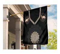 Drapeau De Jardin Coupe-Vent Et Étancheune Jardin Signe Durable Drapeau De Décoration Décoration Pour Balcon Porche Pelouse Art Du Furet Avec Une Fleur Mandala S