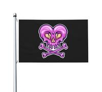 Drapeau de Jardin Crâne au cœur brisé Drapeaux 90X150cm