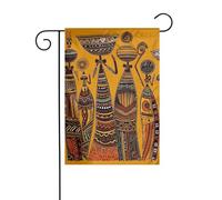 Drapeau de jardin créatif de culture africaine - 30,5 x 45,7 cm - Double face - Vertical - Ne se décolore pas - Bannière pour décoration extérieure de ferme saisonnière