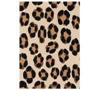 Drapeau de jardin d'automne personnalisé, drapeaux de cour double face, imprimé léopard classique, décorations d'automne beiges pour la maison, 71,1 x 101,6 cm