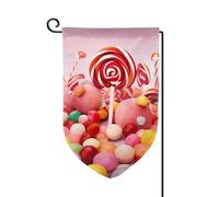 Drapeau de jardin de 30,5 x 45,7 cm, bannière extérieure double face, drapeau de bienvenue saisonnier, drapeau de cour de bienvenue pour décoration extérieure, ferme, bonbons doux pour terrasse