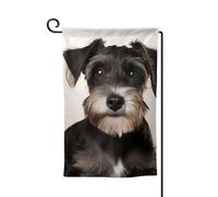 Drapeau de jardin de 30,5 x 45,7 cm, bannière extérieure double face, drapeau de bienvenue saisonnier, drapeau de cour de bienvenue pour extérieur, ferme, jolis drapeaux schnauzer pour terrasse