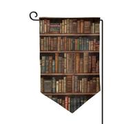 Drapeau de jardin de 30,5 x 45,7 cm, bannière extérieure double face, drapeau de bienvenue saisonnier, décoration extérieure, ferme, bibliothèque, bibliothèque, bibliothèque, drapeaux pour terrasse