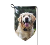 Drapeau de jardin de 30,5 x 45,7 cm, bannière extérieure double face, drapeau de bienvenue saisonnier, drapeau de cour de bienvenue pour extérieur, ferme, drapeaux Golden Retriever pour terrasse