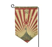 Drapeau de jardin de 30,5 x 45,7 cm, bannière extérieure double face, drapeau de bienvenue saisonnier, drapeau de cour, décoration extérieure, ferme, fond de cirque vintage, drapeaux pour terrasse
