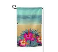 Drapeau de jardin de 30,5 x 45,7 cm, bannière extérieure double face, drapeau de bienvenue saisonnier, drapeau de cour, décoration extérieure, ferme, Hello Hawaï, drapeaux pour terrasse, pelouse et