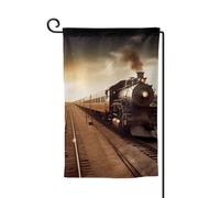 Drapeau de jardin de 30,5 x 45,7 cm, bannière extérieure double face, drapeau de bienvenue saisonnier, drapeau de cour, décoration extérieure, drapeaux de train et de chemin de fer pour terrasse