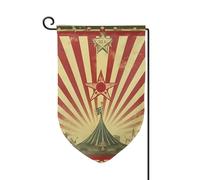 Drapeau de jardin de 30,5 x 45,7 cm, bannière extérieure double face, drapeau de bienvenue saisonnier, drapeau de cour, décoration extérieure, ferme, fond de cirque vintage, drapeaux pour terrasse