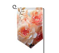 Drapeau de jardin de 30,5 x 45,7 cm, bannière extérieure double face, drapeau de bienvenue saisonnier, drapeau de cour, décoration extérieure, ferme, pêche, pivoine, drapeaux pour terrasse, pelouse et