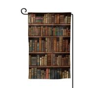 Drapeau de jardin de 30,5 x 45,7 cm, bannière extérieure double face, drapeau de bienvenue saisonnier, décoration extérieure, ferme, bibliothèque, bibliothèque, bibliothèque, drapeaux pour terrasse
