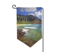 Drapeau de jardin de 30,5 x 45,7 cm, bannière extérieure double face, drapeau de bienvenue saisonnier, drapeau de cour, décoration extérieure, ferme, Kauai Hawaï, drapeaux de bord de mer pour terrasse