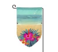 Drapeau de jardin de 30,5 x 45,7 cm, bannière extérieure double face, drapeau de bienvenue saisonnier, drapeau de cour, décoration extérieure, ferme, Hello Hawaï, drapeaux pour terrasse, pelouse et
