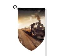 Drapeau de jardin de 30,5 x 45,7 cm, bannière extérieure double face, drapeau de bienvenue saisonnier, drapeau de cour, décoration extérieure, drapeaux de train et de chemin de fer pour terrasse