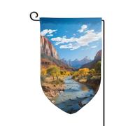 Drapeau de jardin de 30,5 x 45,7 cm, bannière extérieure double face, drapeau de bienvenue saisonnier, drapeau de cour, décoration extérieure, ferme, parc national Zion pour terrasse, pelouse et