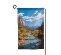 Drapeau de jardin de 30,5 x 45,7 cm, bannière extérieure double face, drapeau de bienvenue saisonnier, drapeau de cour, décoration extérieure, ferme, parc national Zion pour terrasse, pelouse et