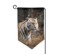 Drapeau de jardin de 30,5 x 45,7 cm, bannière extérieure double face, drapeau de bienvenue saisonnier, drapeau de cour de bienvenue pour extérieur, ferme, faune sauvage, tigre pour terrasse, pelouse