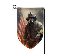 Drapeau de jardin de 30,5 x 45,7 cm, bannière extérieure double face, drapeau de bienvenue saisonnier, drapeau de cour de bienvenue pour extérieur, ferme, pompiers patriotiques pour terrasse, pelouse