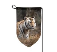 Drapeau de jardin de 30,5 x 45,7 cm, bannière extérieure double face, drapeau de bienvenue saisonnier, drapeau de cour de bienvenue pour extérieur, ferme, faune sauvage, tigre pour terrasse, pelouse