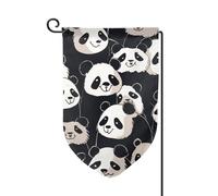 Drapeau de jardin de 30,5 x 45,7 cm, bannière extérieure double face, drapeau de bienvenue saisonnier, drapeau de cour de bienvenue pour extérieur, ferme, drapeaux de panda amusants pour terrasse