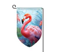Drapeau de jardin de 30,5 x 45,7 cm, bannière extérieure double face, drapeau de bienvenue saisonnier, drapeau de cour de bienvenue pour décoration extérieure, ferme, flamant rose peint pour terrasse
