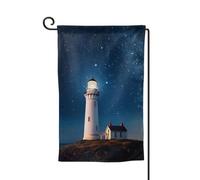 Drapeau de jardin de 30,5 x 45,7 cm, bannière extérieure double face, drapeau de bienvenue saisonnier, décoration extérieure, phare de ferme, ciel étoilé, drapeaux pour terrasse, pelouse et décoration