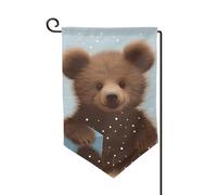 Drapeau de jardin de 30,5 x 45,7 cm, bannière extérieure double face, drapeau de bienvenue saisonnier, drapeau de cour, décoration extérieure, ferme, ours heureux, drapeaux pour bébé, pour terrasse