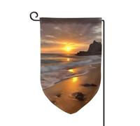Drapeau de jardin de 30,5 x 45,7 cm, bannière extérieure double face, drapeau de bienvenue saisonnier, drapeau de cour, décoration extérieure, ferme, lever du soleil, drapeaux de plage pour terrasse