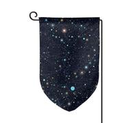 Drapeau de jardin de 30,5 x 45,7 cm, bannière extérieure double face, drapeau de bienvenue saisonnier, décoration extérieure, ferme, constellation, amas d'étoiles, drapeaux de galaxies pour terrasse