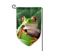 Drapeau de jardin de 30,5 x 45,7 cm, bannière extérieure double face, drapeau de bienvenue saisonnier, drapeau de cour de bienvenue pour extérieur, ferme, jolis drapeaux grenouille pour terrasse