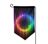 Drapeau de jardin de 30,5 x 45,7 cm, bannière extérieure double face, drapeau de bienvenue saisonnier, drapeau de cour de bienvenue pour extérieur, ferme, drapeaux néon arc-en-ciel pour terrasse