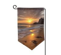 Drapeau de jardin de 30,5 x 45,7 cm, bannière extérieure double face, drapeau de bienvenue saisonnier, drapeau de cour, décoration extérieure, ferme, lever du soleil, drapeaux de plage pour terrasse