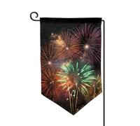 Drapeau de jardin de 30,5 x 45,7 cm, bannière extérieure double face, drapeau de bienvenue saisonnier, drapeau de cour, décoration extérieure, ferme, splendides feux d'artifice pour terrasse, pelouse